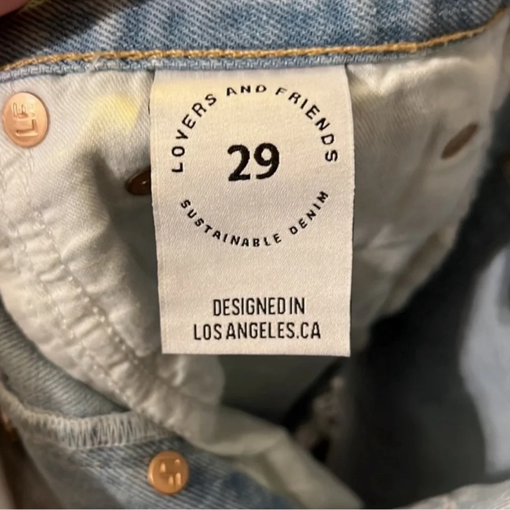 NEW Lovers & Friends High Rise Cut Off Denim Shorts 29